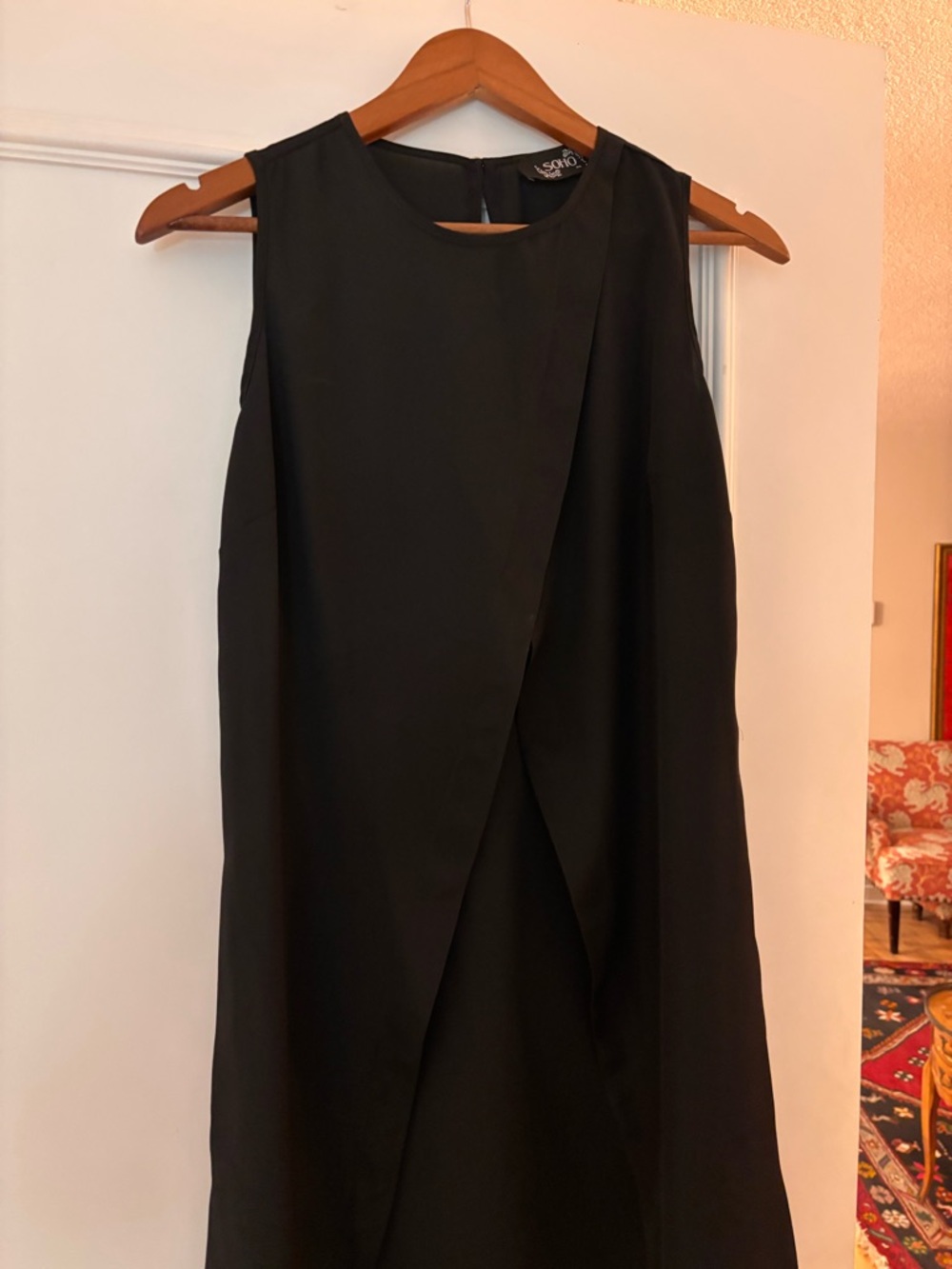 ➡️STEAL!➡️SOHO CDMX Sheer Black High Slit Layering Dress Open Front Tunic